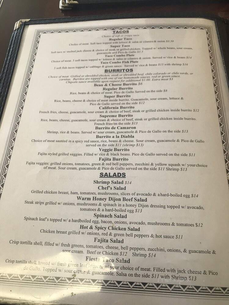 Tortilla Flats - Rio Vista, CA menu_pic