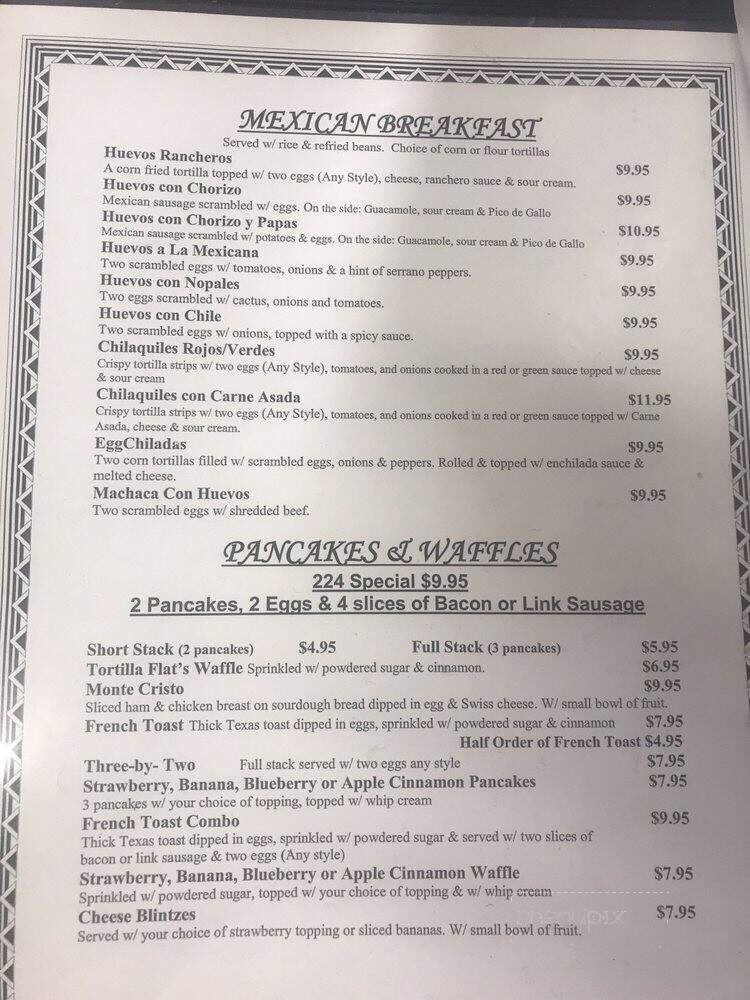 Tortilla Flats - Rio Vista, CA menu_pic