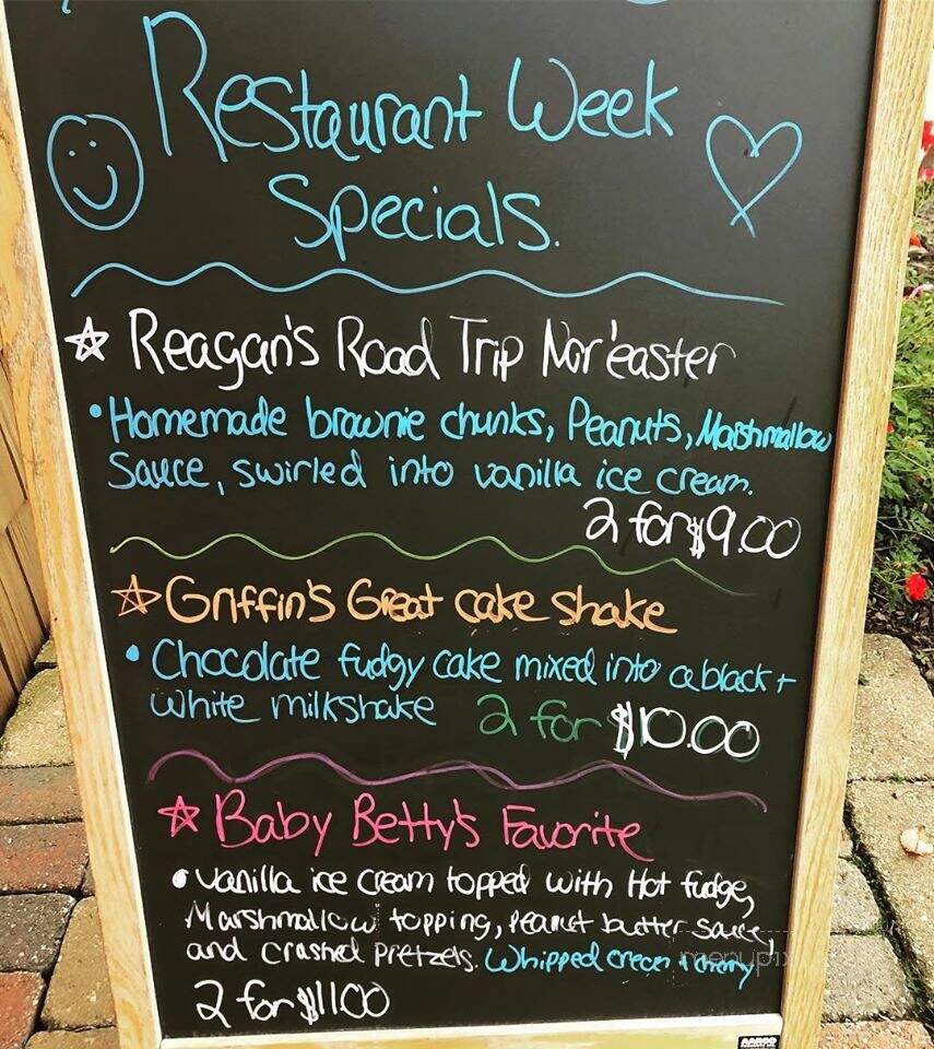 Aunt Betty's Ice Cream Shack - Ocean City, NJ menu_pic