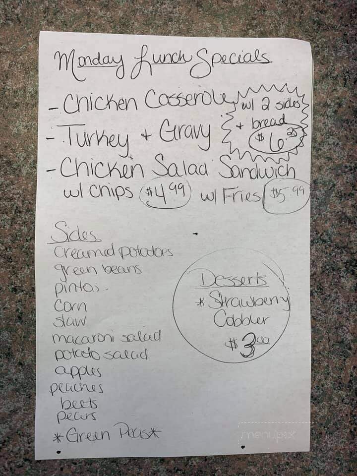 Sue's Restaurant - Dobson, NC menu_pic