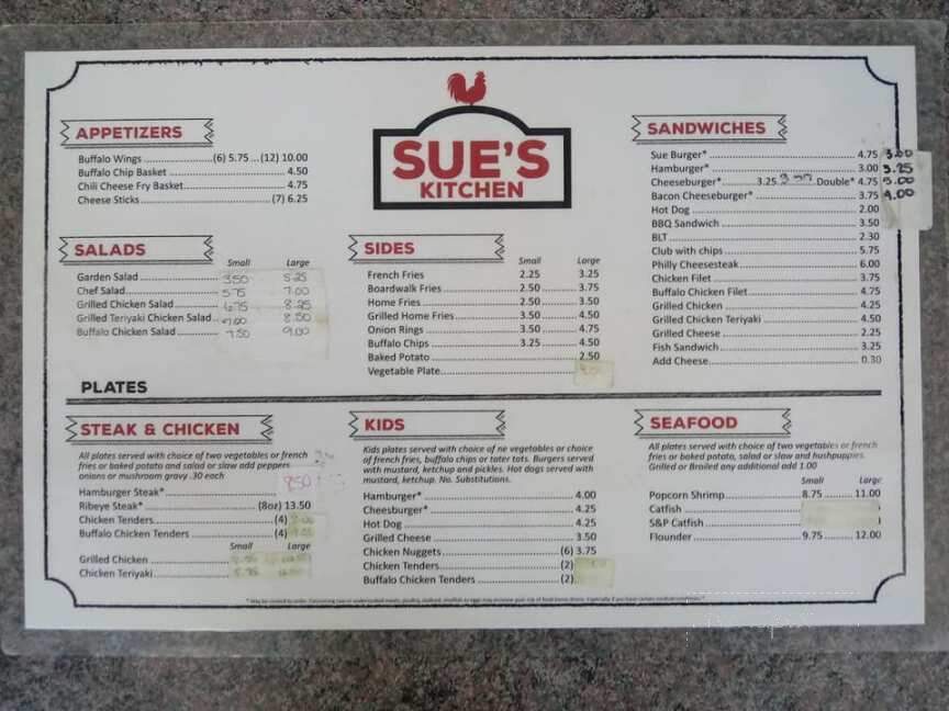 Sue's Restaurant - Dobson, NC menu_pic