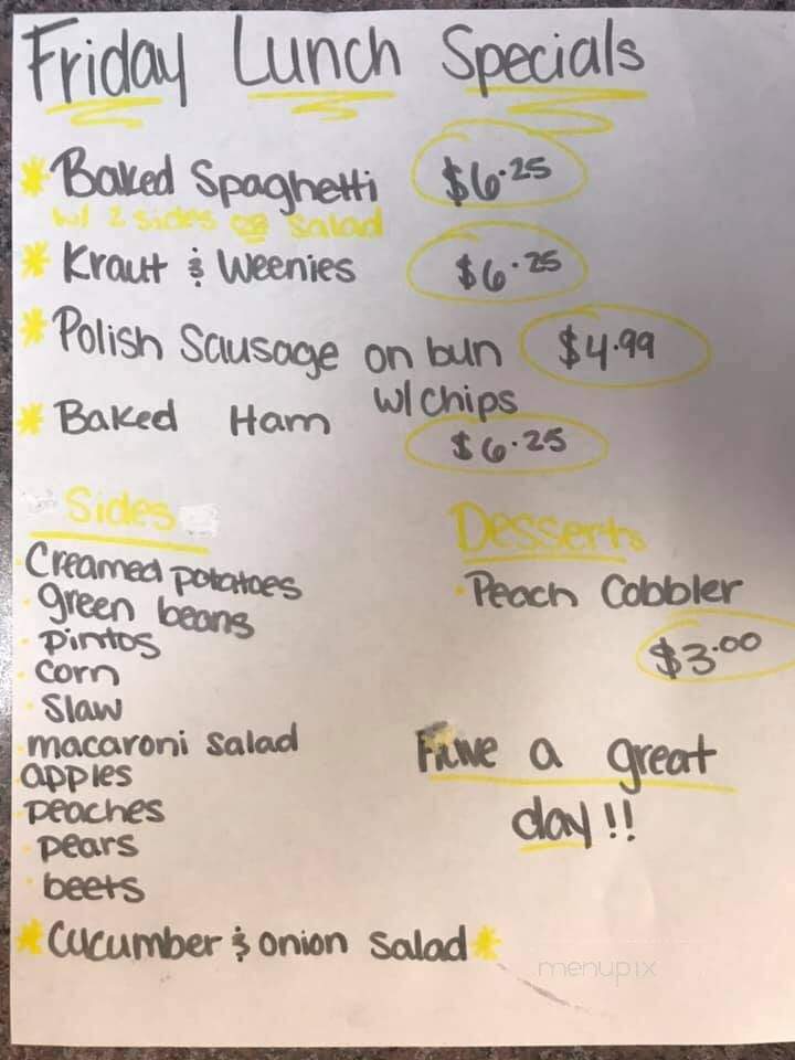 Sue's Restaurant - Dobson, NC menu_pic