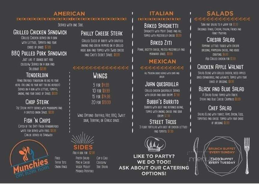 Munchies - Shelbyville, IN menu_pic