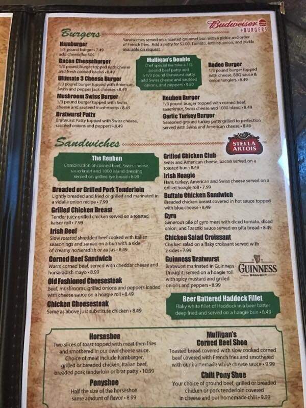 Mulligans - Jacksonville, IL menu_pic