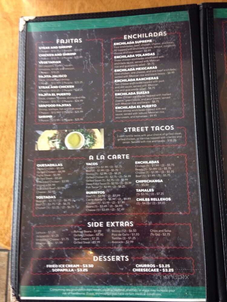 El Puerto - Pleasant Hill, MO menu_pic