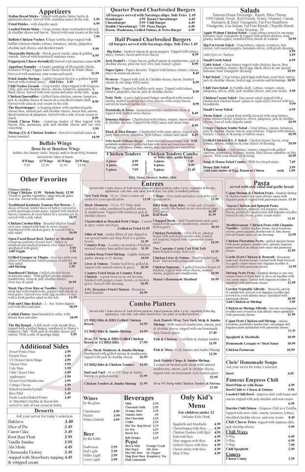 Mama's Grill - Batavia, OH menu_pic