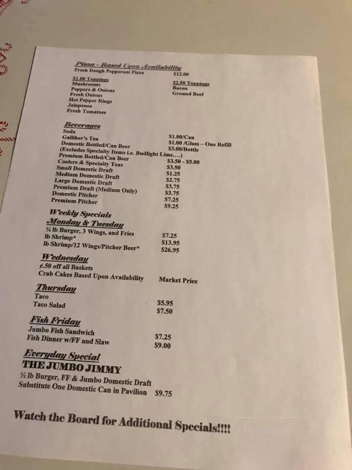Jim Jimmies - Johnstown, PA menu_pic