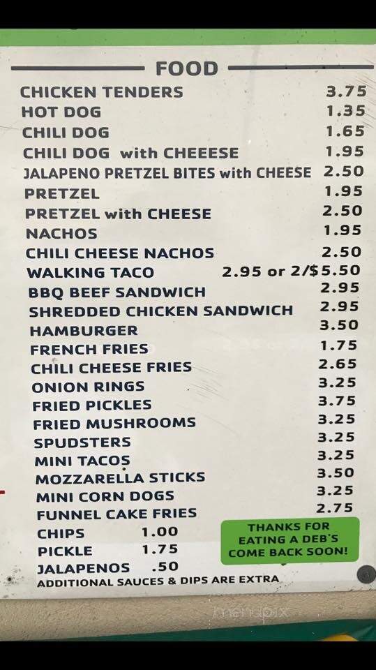 Debs Soft Kreme - Toledo, OH menu_pic