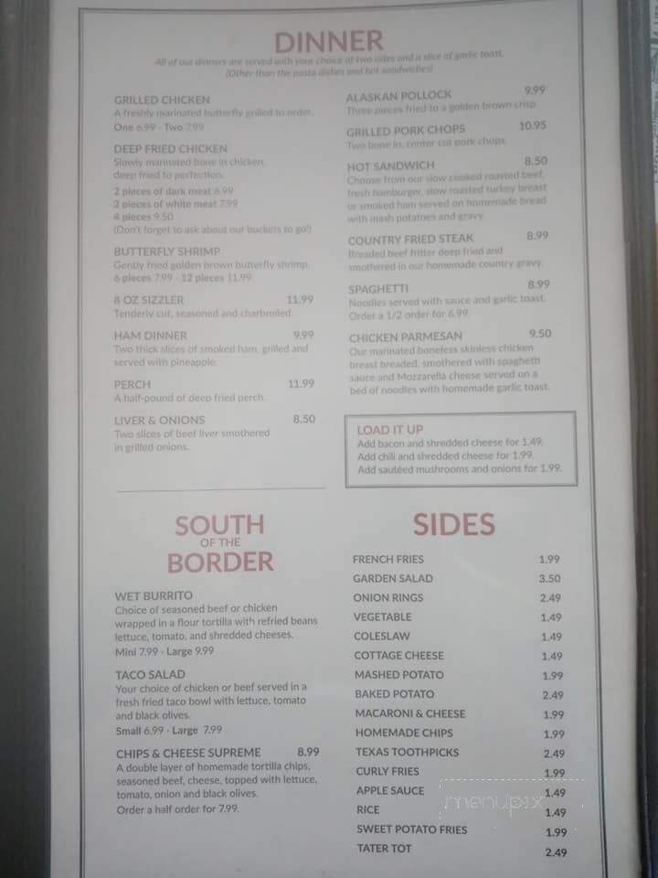 Hesperia House Restaurant - Hesperia, MI menu_pic