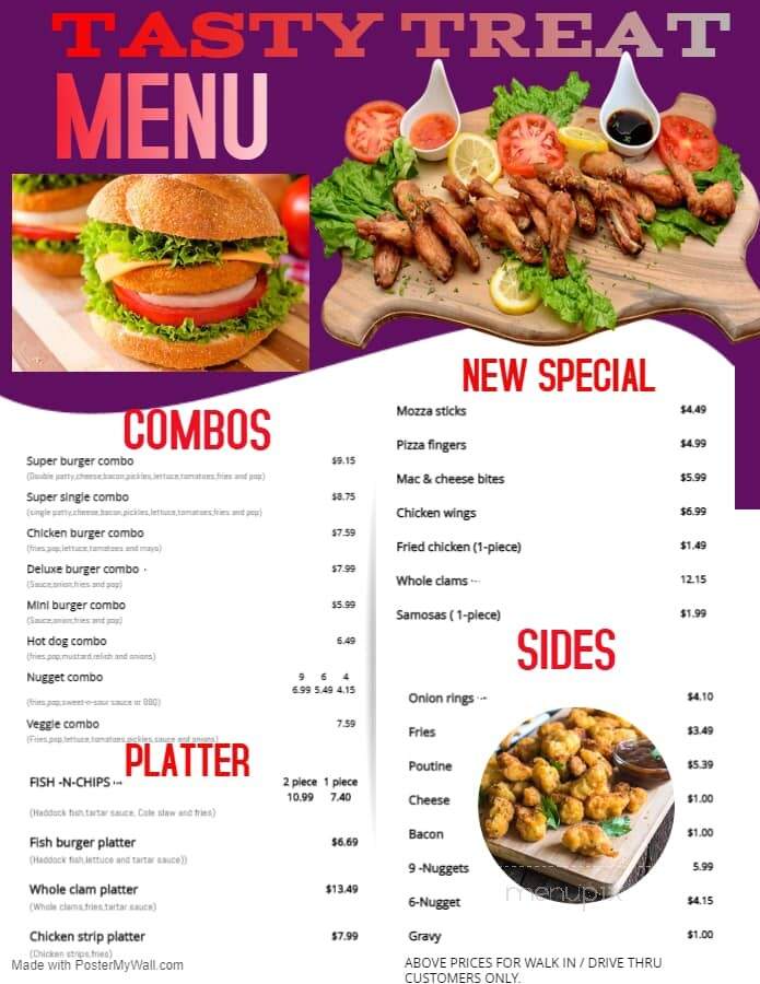 Tasty Treat - Cape Breton, NS menu_pic