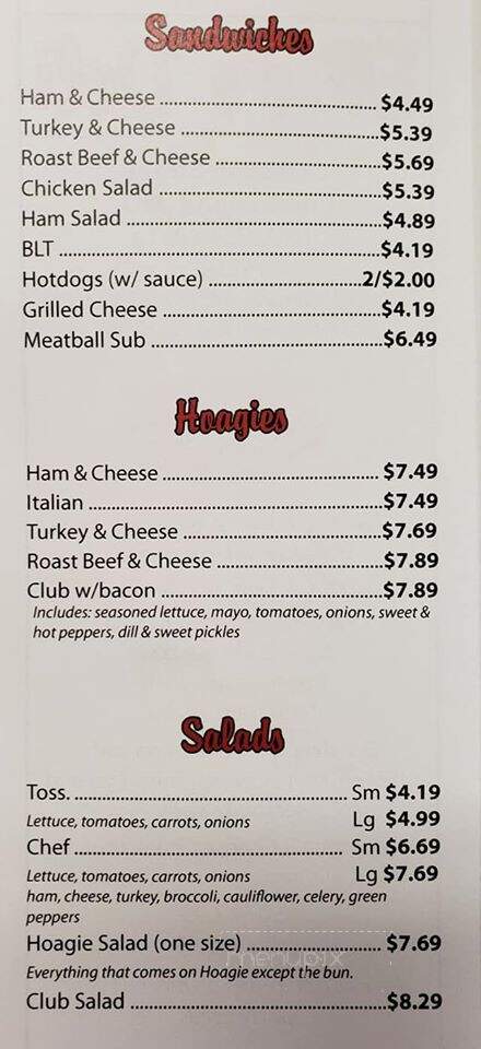 Ellie's Deli - Cumberland, MD menu_pic