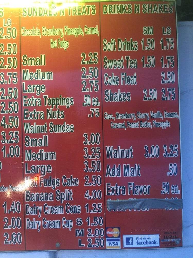 Debbie's Drive Inn - Newport, TN menu_pic