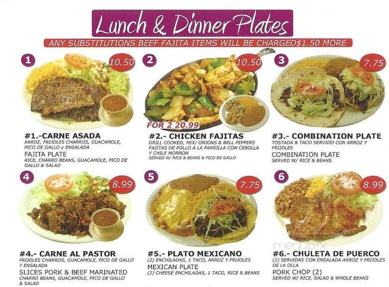 Ranchito Taqueria - Waller, TX menu_pic