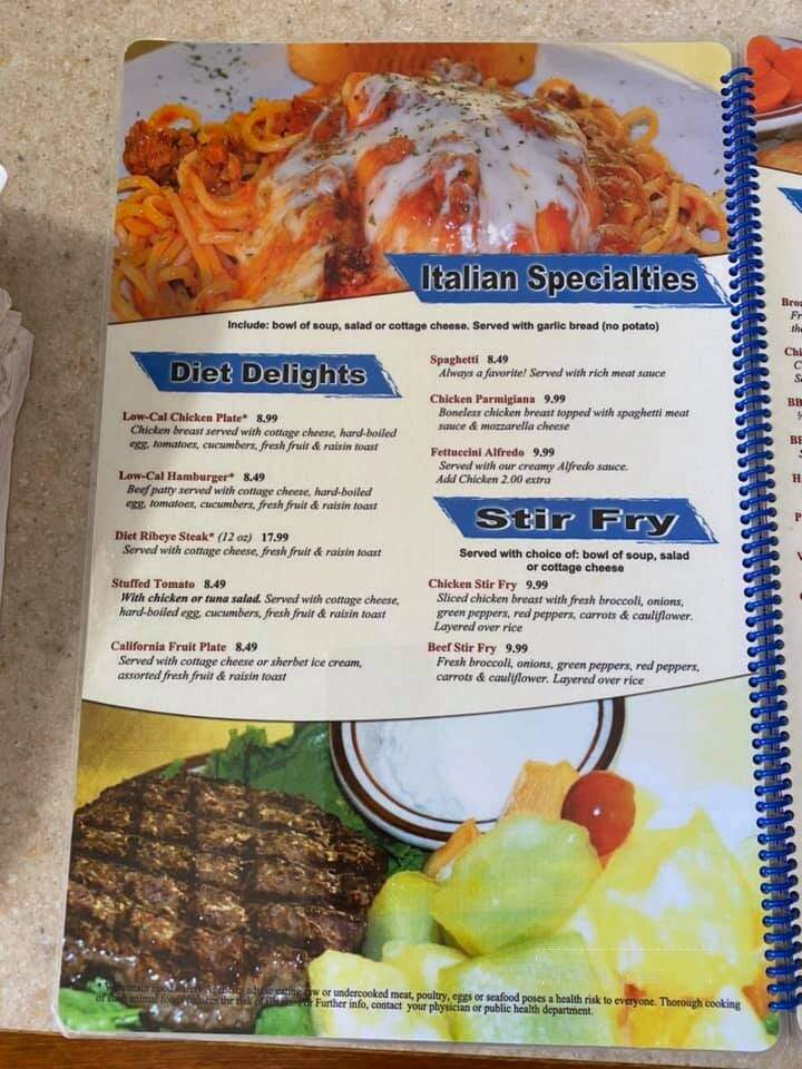 Blue Willow Cafe - Wausau, WI menu_pic