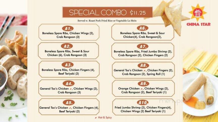 China Star - Putnam, CT menu_pic
