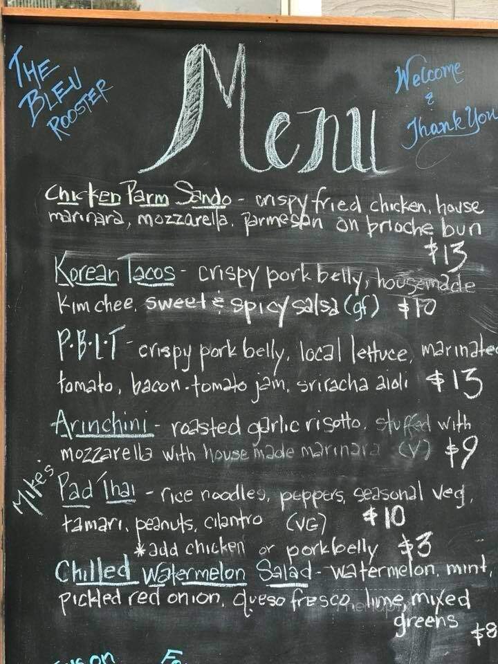 The Bleu Rooster - Bend, OR menu_pic