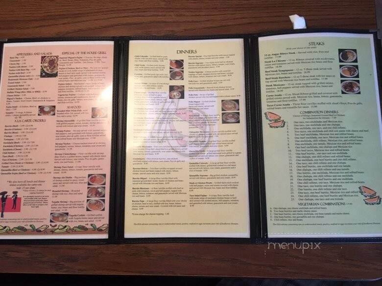 Miguels El Gallo - French Lick, IN menu_pic