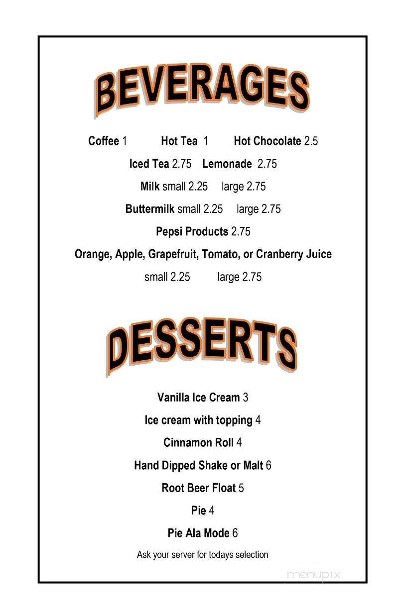 Ichabod's Restaurant - Scappoose, OR menu_pic