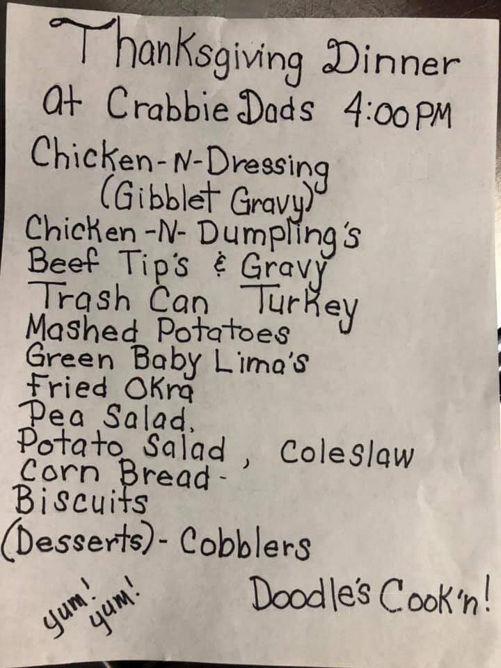 Crabbie Dad's Bar & Spirits - Steinhatchee, FL menu_pic