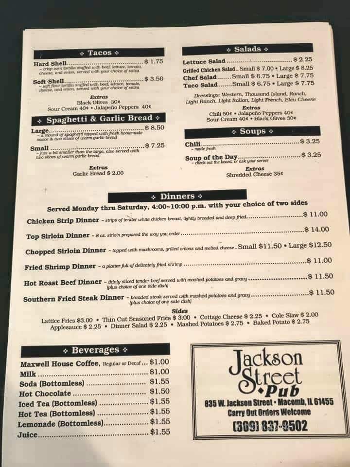 Jackson Street Pub - Macomb, IL