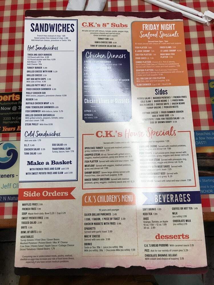 Chicken King - Hernando, FL menu_pic
