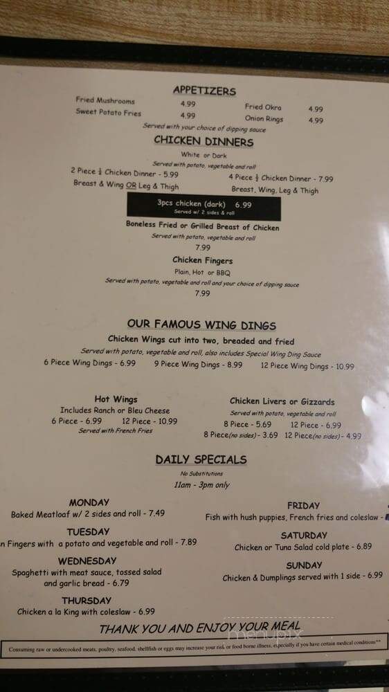 Chicken King - Hernando, FL menu_pic