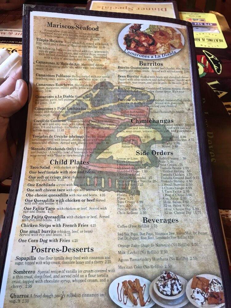 La Hacienda De Los Reyes - Watts, OK menu_pic