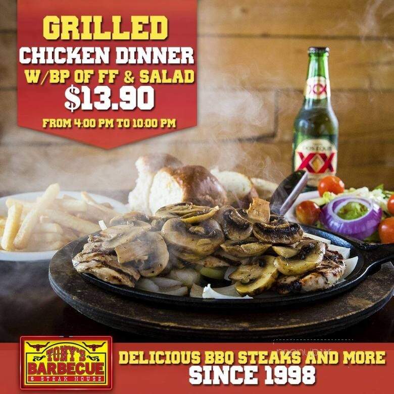 Tony's Barbecue & Steakhouse - Groves, TX menu_pic