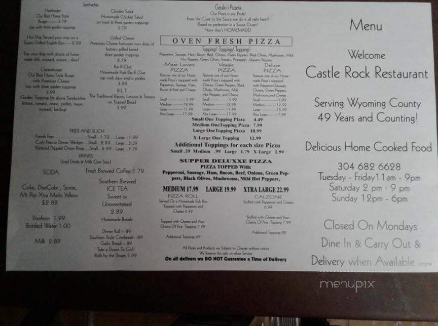 Castle Rock Restaurant - Jesse, WV