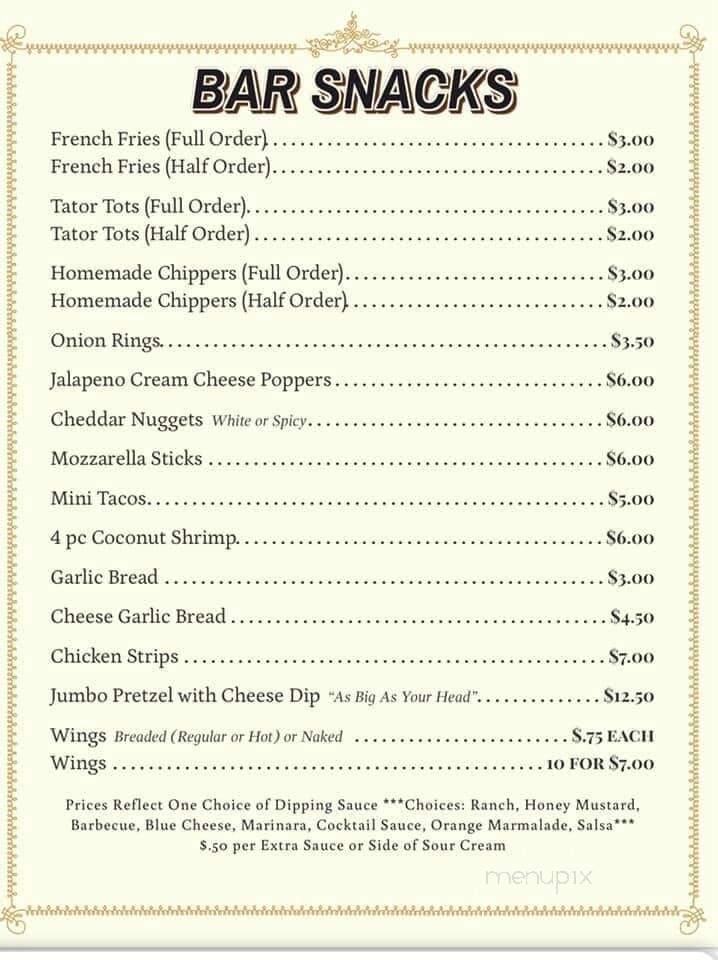 Cocktails Bar & Grill - Beaver Dam, WI menu_pic