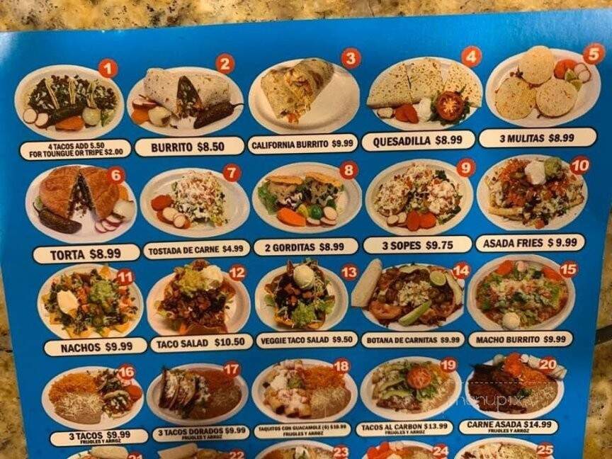 Taqueria el Kiosko - Oak Harbor, WA menu_pic
