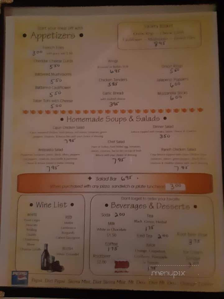 Stewy's Food & Spirits - Menominee, MI menu_pic