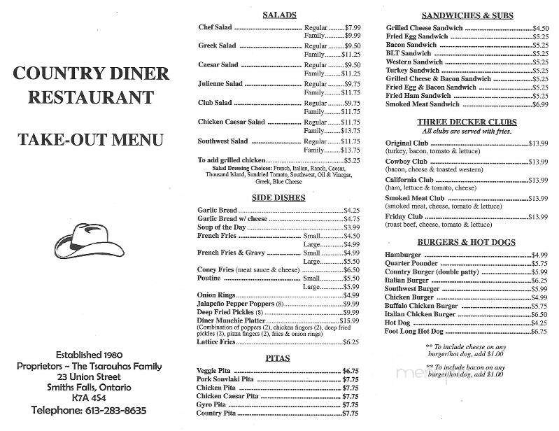 Country Diner Restaurant - Smiths Falls, ON