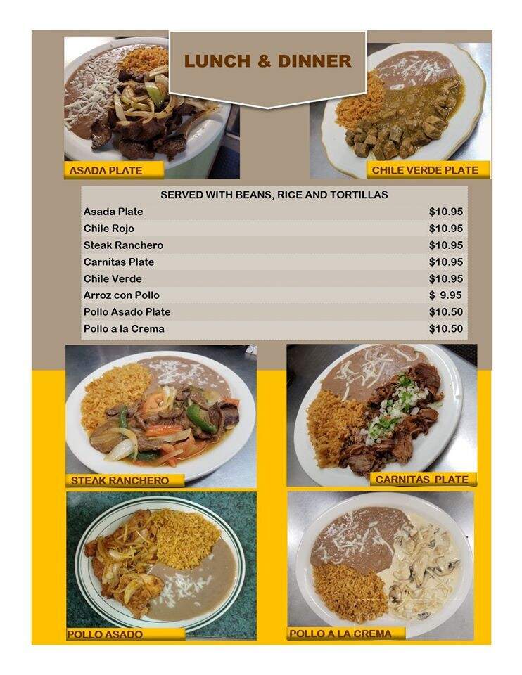 Martha's Tacos & More - Lafayette, OR menu_pic