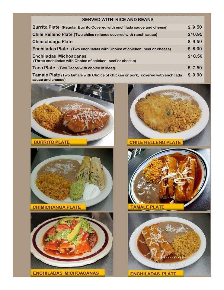 Martha's Tacos & More - Lafayette, OR menu_pic