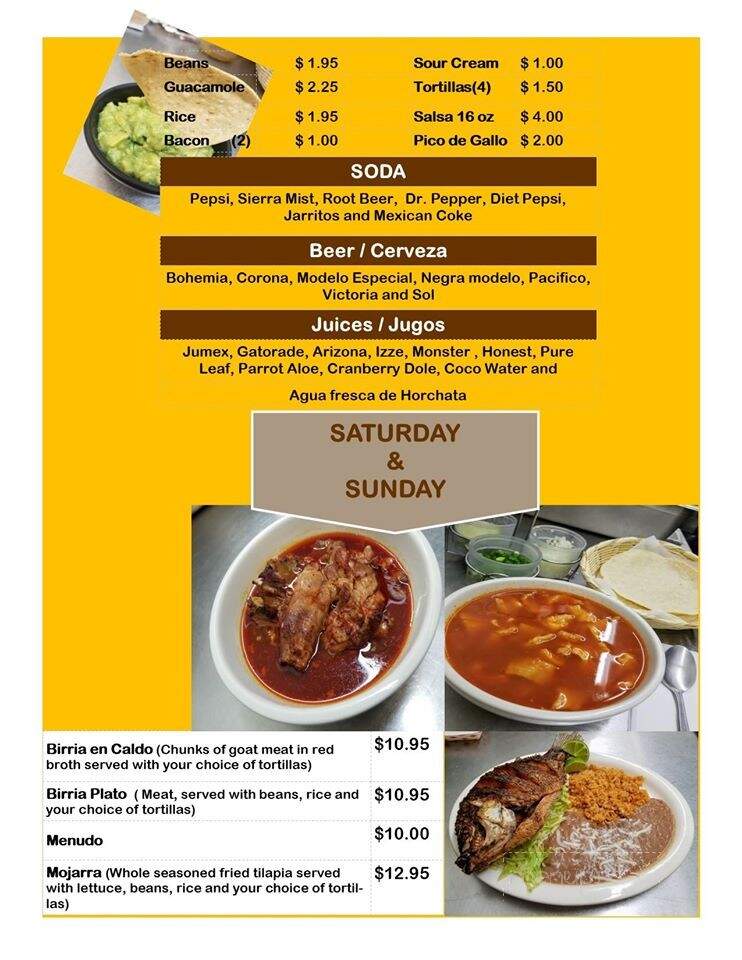 Martha's Tacos & More - Lafayette, OR menu_pic