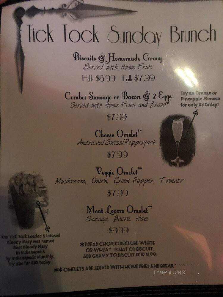 Tick Tock Lounge - Indianapolis, IN menu_pic