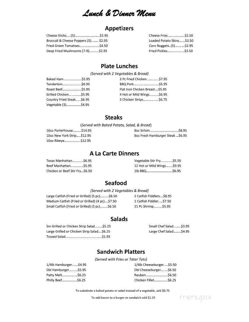 Kountry Kitchen - Morgantown, KY menu_pic