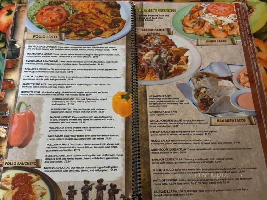 Menu of Los Mariachis in Scottsville KY 42164