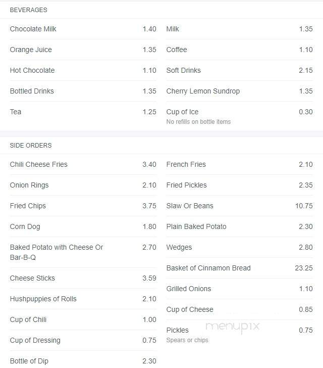Porky's Bar B-Que - Mount Airy, NC menu_pic