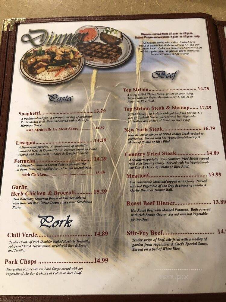 Kristy's Family Restaurant - Ridgecrest, CA menu_pic