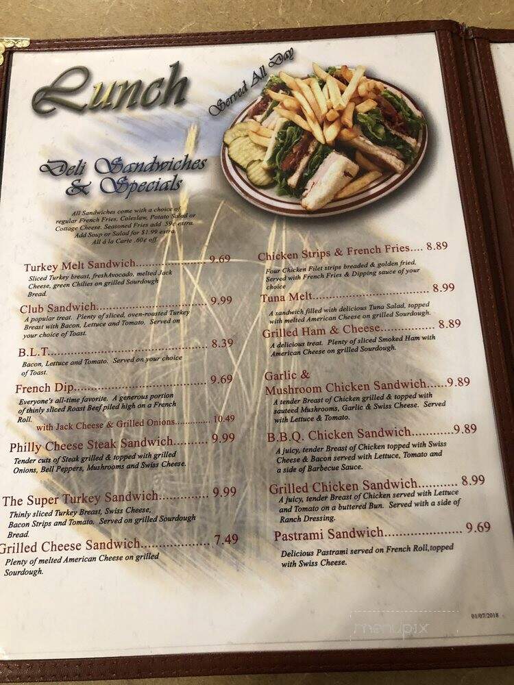 Kristy's Family Restaurant - Ridgecrest, CA menu_pic