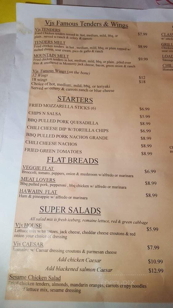 VJs BBQ and Spirts Bar - Mesquite, NV menu_pic