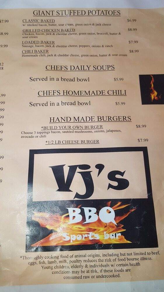VJs BBQ and Spirts Bar - Mesquite, NV menu_pic