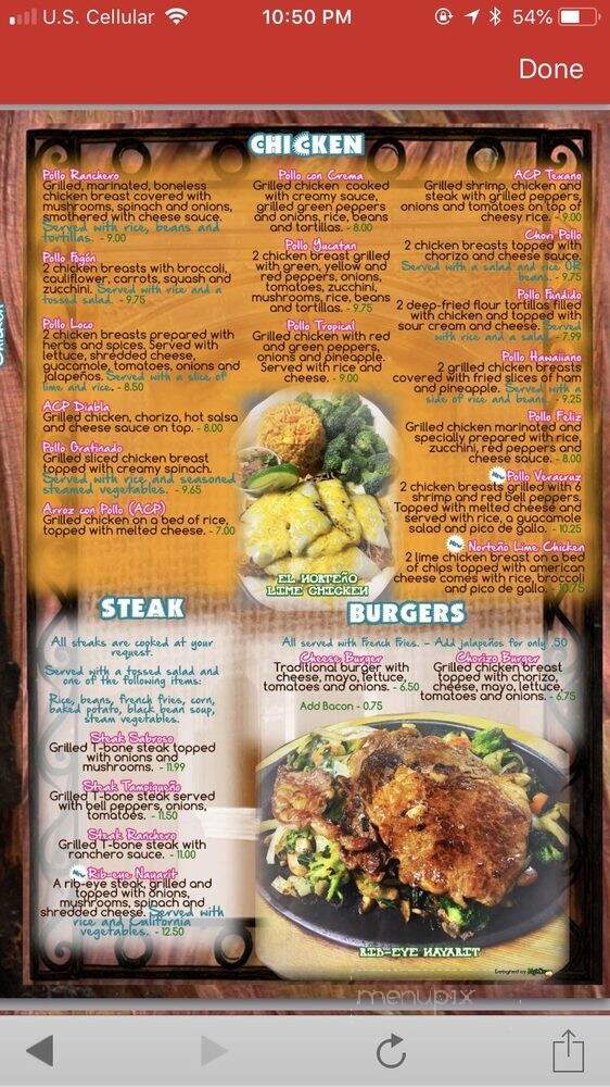 El Norteno - Martinsville, VA menu_pic