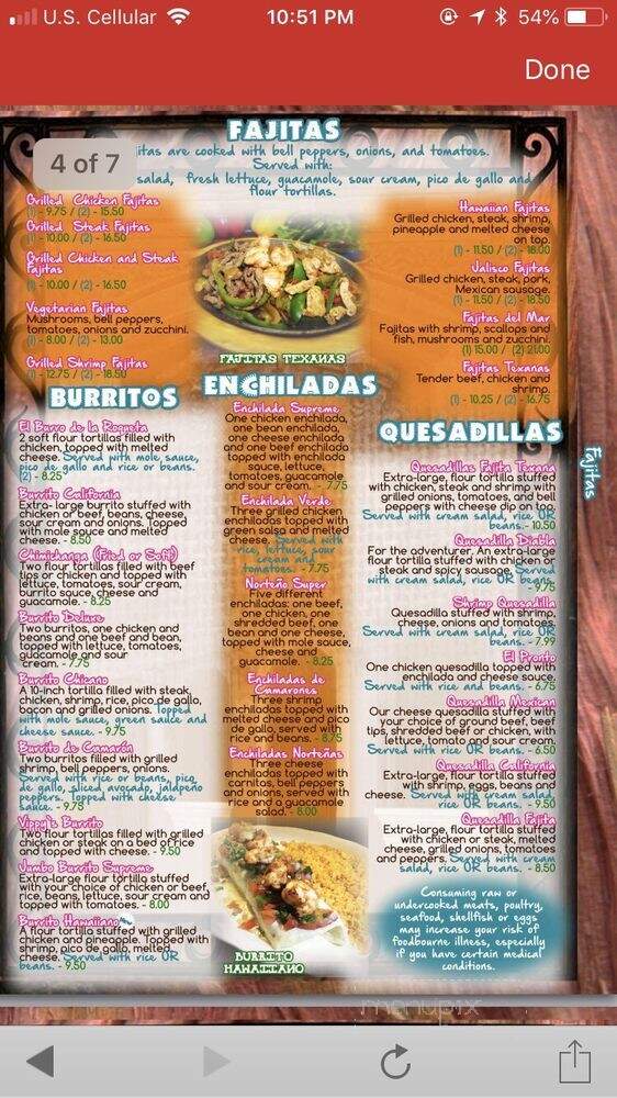 El Norteno - Martinsville, VA menu_pic