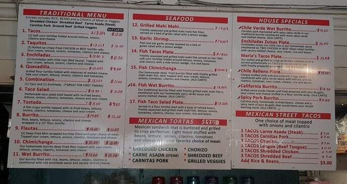 Maria Bonita Restaurant - Honolulu, HI menu_pic