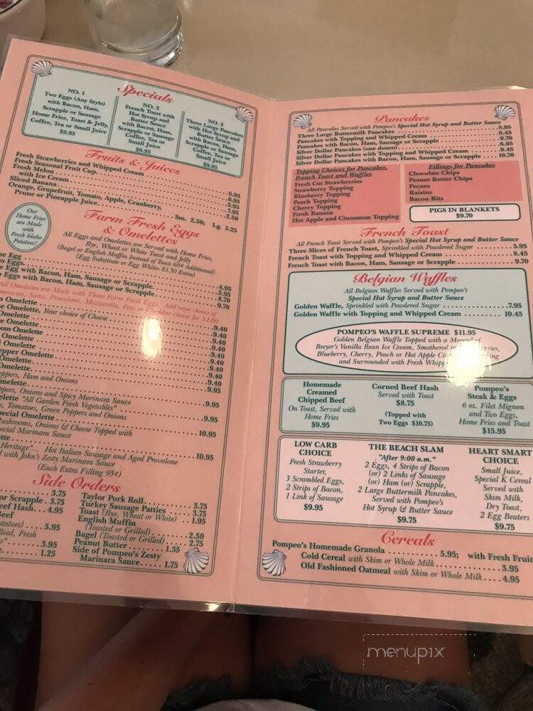 Pompeo's Restaurant - North Wildwood, NJ menu_pic