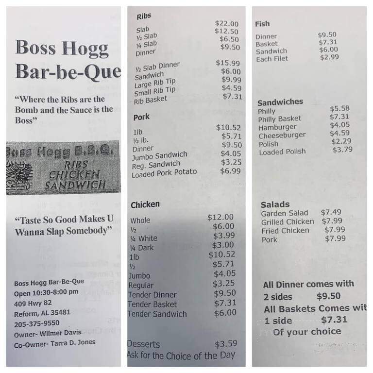 Boss Hog Barbecue - Reform, AL