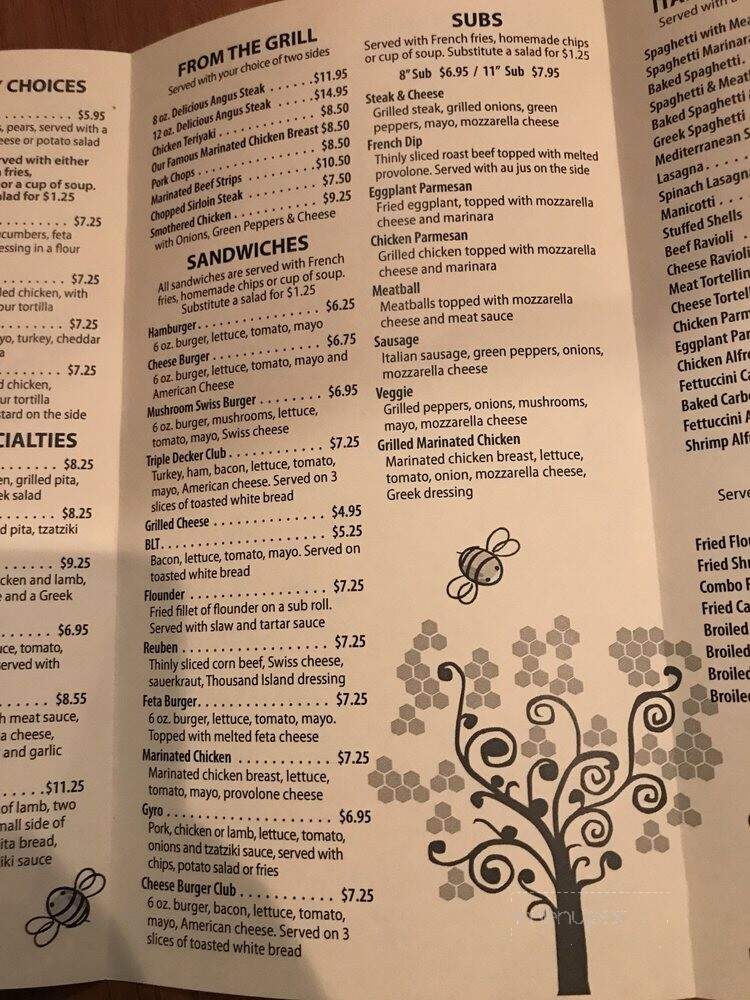 Silvia's Honey Tree Restaurant - Winston Salem, NC menu_pic